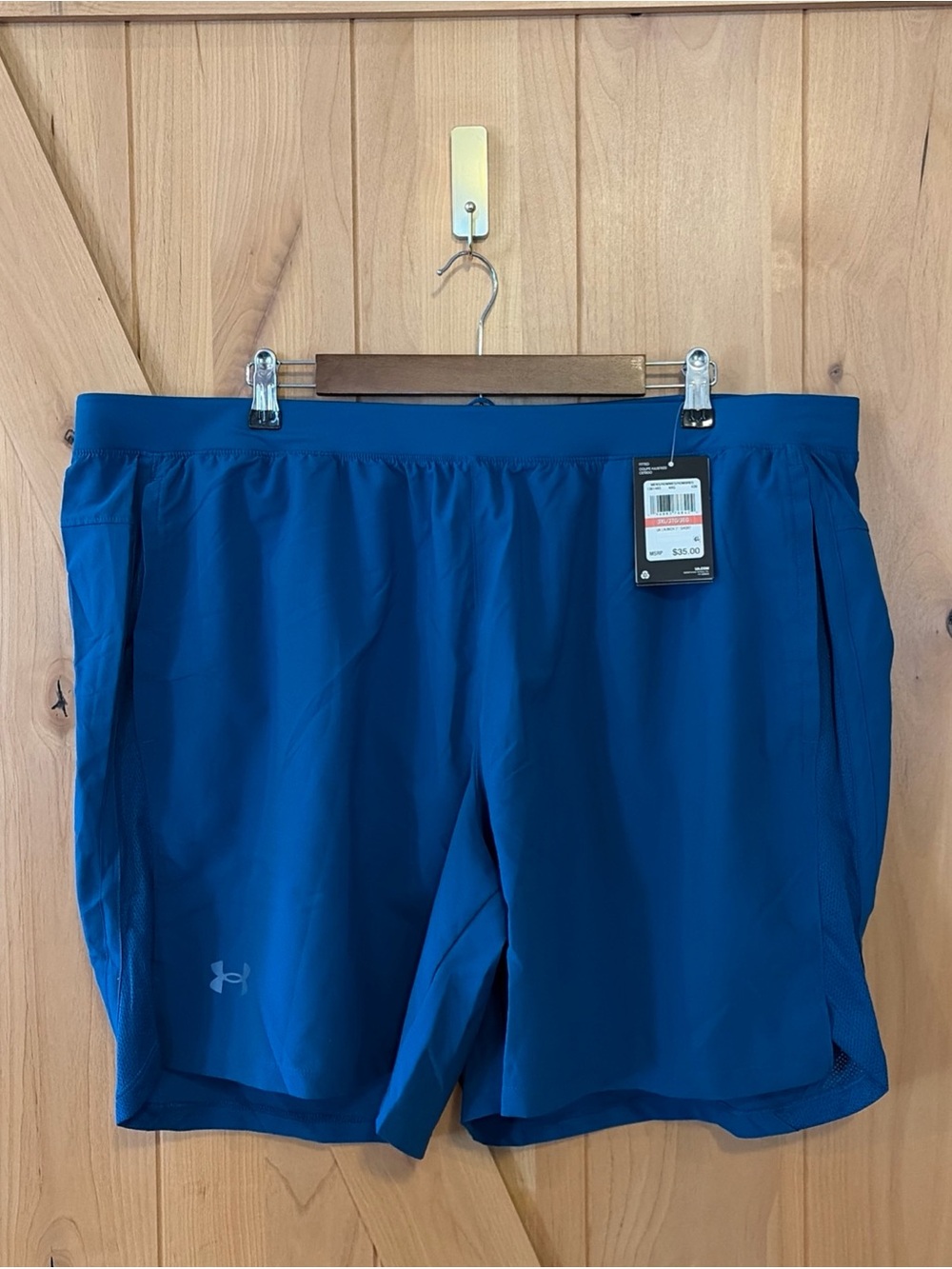 Under Armour Launch Run 7" Blue Brief Lined Stretch Running Shorts Men's NWT 3XL